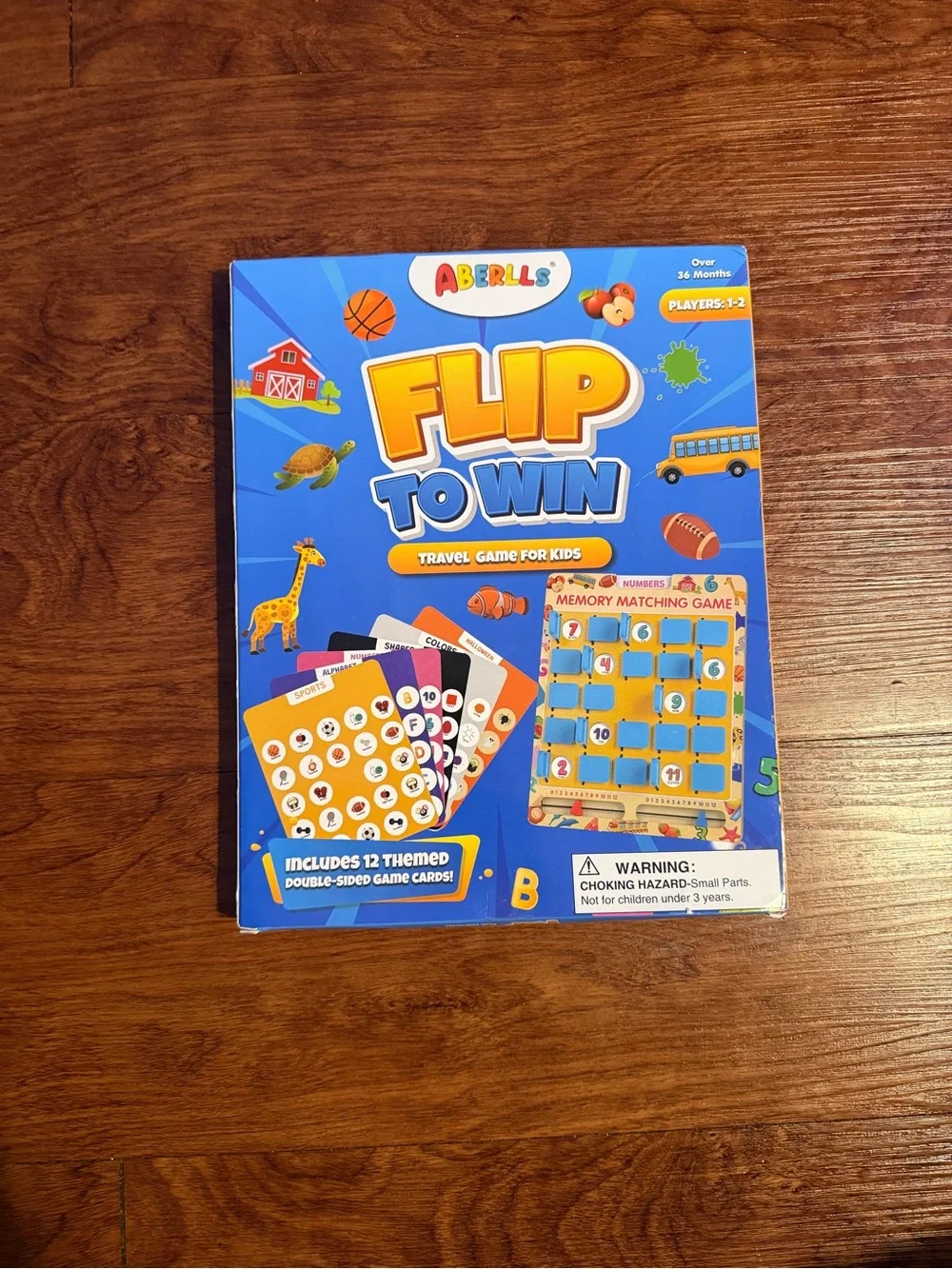 Flip To Win Travel Game for Kids - Blue